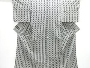 大正ロマン　幾何学模様織出し着物